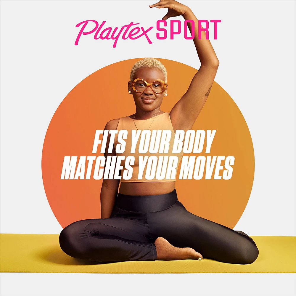 Tampons Playtex Sport à absorptivité Super - Non-parfumés, boîte de 18 Boîte de 18 tampons