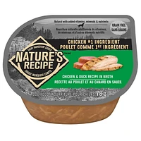 Nature's Recipe Chicken & Duck Recipe in Broth Wet Dog Food, 78g