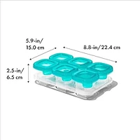 OXO Tot - 2oz Silicone Baby Blocks - Freezer Storage Containers - Teal