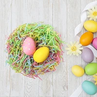 1.5 OZ Paper Easter Grass<br>Multicolor : Blue, Green, yellow and Pink