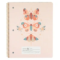 U Style Mystic Moths 1 Subject Notebook, 80 Sheets, College Rule