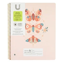 U Style Mystic Moths 1 Subject Notebook, 80 Sheets, College Rule