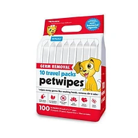 5)Lingettes de voyage pour animaux pour éliminer les germes