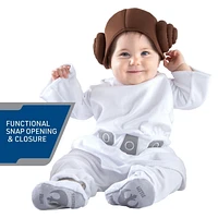 STAR WARS PRINCESS LEIA INFANT COSTUME - Poly Jersey Tunic and Pants with Hair Buns Cap and Booties