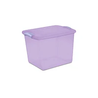 Sterilite 25.6 L Latch Box Lilac Tint