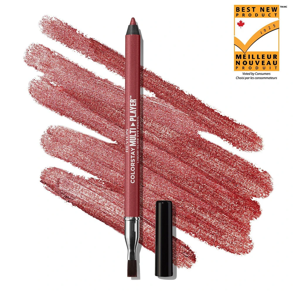 Traceur liquide pour les yeux Revlon ColorStay Multiplayer™, Crayon pour les yeux polyvalent avec un pinceau à estomper, 0.9g 12H Tenue, Tenue hydrofuge.