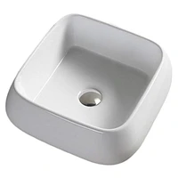 American Imaginations 16.14-in. W Above Counter White Bathroom Vessel Sink For Wall Mount Wall Mount Drilling AI-28654