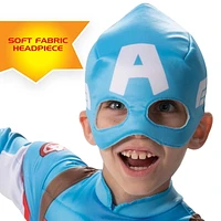 MARVEL’S CAPTAIN AMERICA TODDLER COSTUME - Muscle Chest Jumpsuit with Fabric Mask