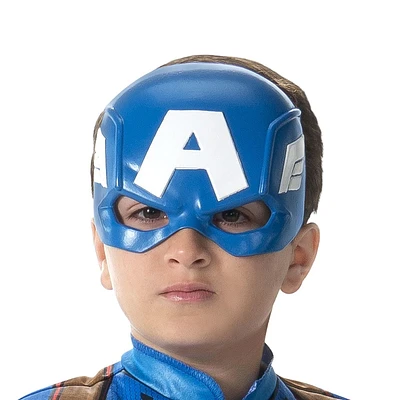 MARVEL’S CAPTAIN AMERICA HALF MASK (CHILD) - Molded Half Mask with Elastic Band