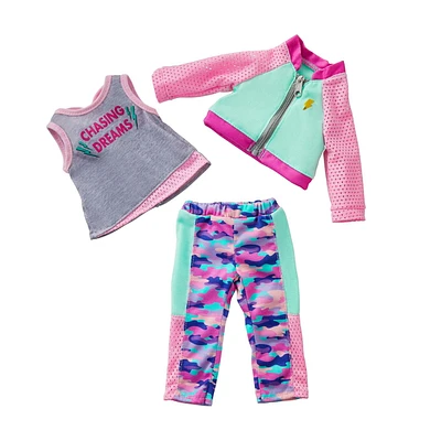 My Life As 3-Piece Camo Doll Activewear Outfit, Multicolor, Perfectly sized for 18” My Life As Dolls