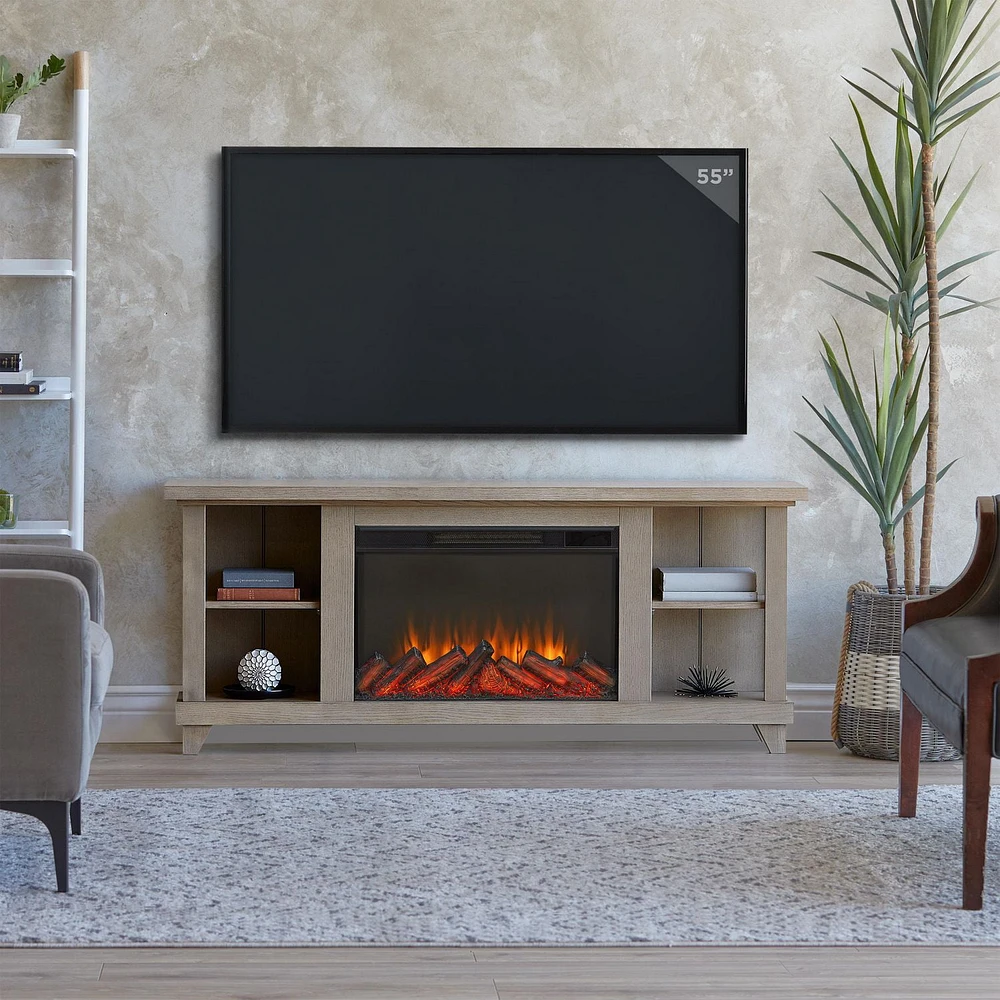 Penrose 58" Slim Electric Fireplace TV Stand