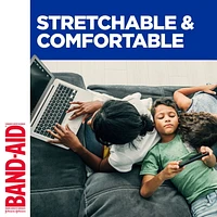 Pansements Band-Aid en tissu, emballage écono, formats assortis (petits et réguliers) 80 unités