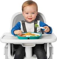 OXO Tot - On-the-Go Plastic Fork and Spoon Set - Travel Case - Easy for Little Ones to Hold - Baby Toddler Feeding Utensils - Teal