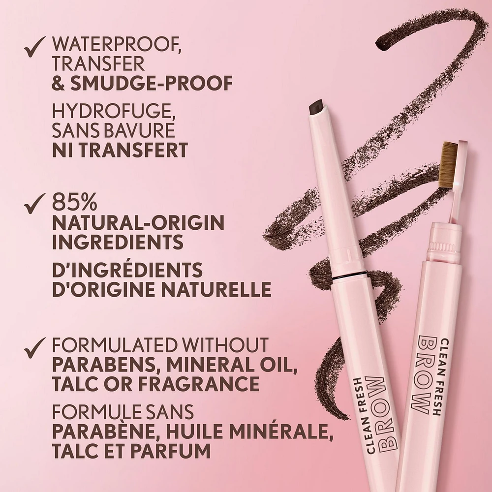 Covergirl Clean Fresh Brow Filler Pomade Crayon à Sourcils, Pointe Ultra Précise, Formule Crémeuse, Riche en Pigments, Fini Mat Doux, Formule Vegan Formule crémeuse