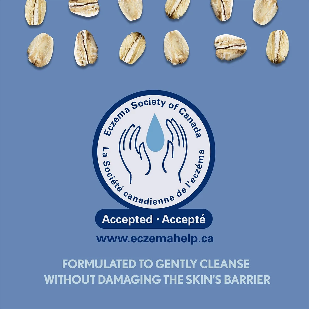Crème nettoyante Aveeno Soin de l’eczéma, avoine colloïdale, céramides, gel douche pour l’eczéma, soulagement de la peau sèche qui démange, sans parfum PRE-9M