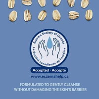 Crème nettoyante Aveeno Soin de l’eczéma, avoine colloïdale, céramides, gel douche pour l’eczéma, soulagement de la peau sèche qui démange, sans parfum PRE-9M