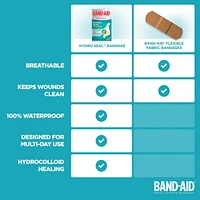 Pansements adhésifs très grands Band-Aid Hydro Seal en gel hydrocolloïdal, pour le soin des ampoules et plaies, imperméables 3 unités