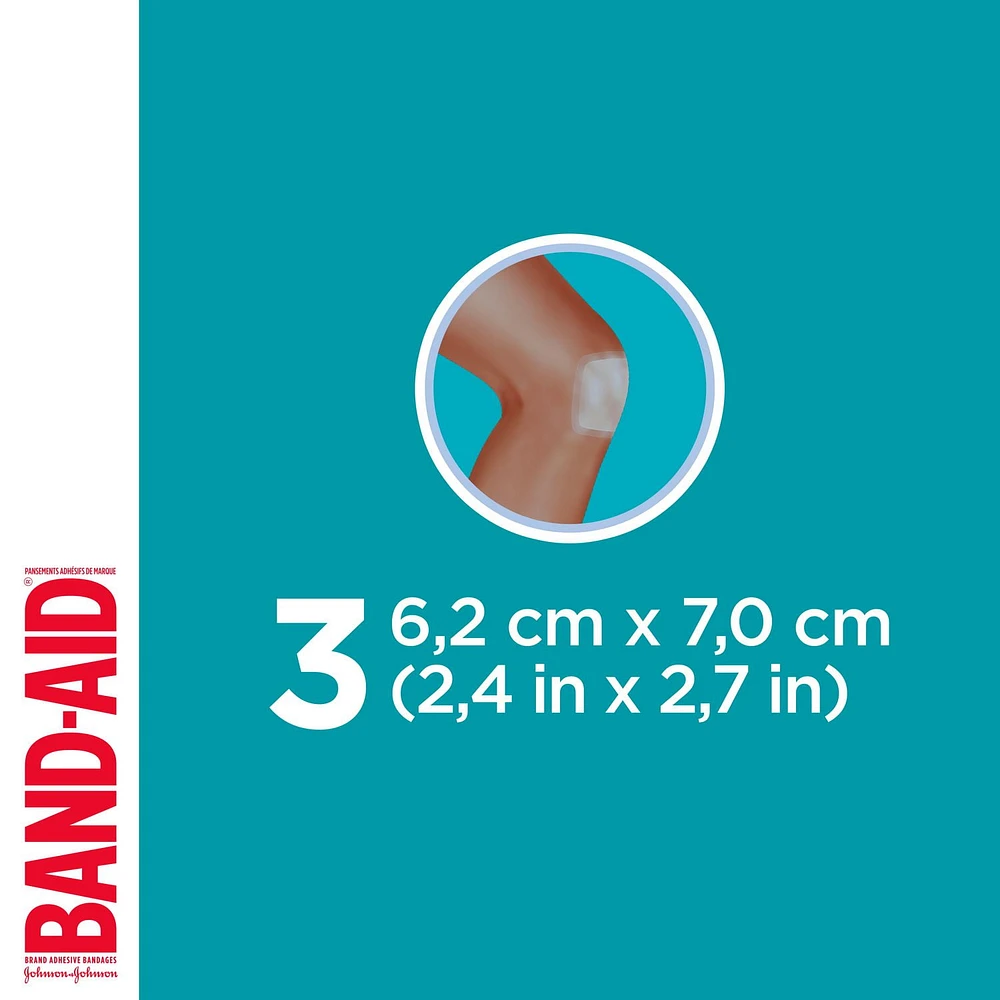 Pansements adhésifs très grands Band-Aid Hydro Seal en gel hydrocolloïdal, pour le soin des ampoules et plaies, imperméables 3 unités