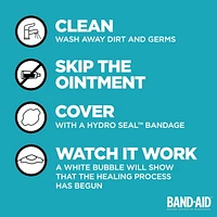 Pansements adhésifs très grands Band-Aid Hydro Seal en gel hydrocolloïdal, pour le soin des ampoules et plaies, imperméables 3 unités