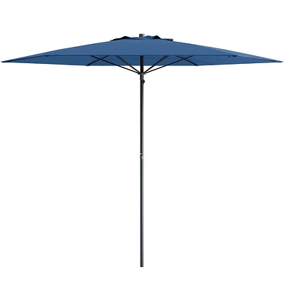 CorLiving 7.5ft Portable Beach Umbrella with Sand/Dirt Anchor and Travel Bag - Compact Sun and Shade Umbrella, Patio and Picnic, Summer Beach Umbrella Solution