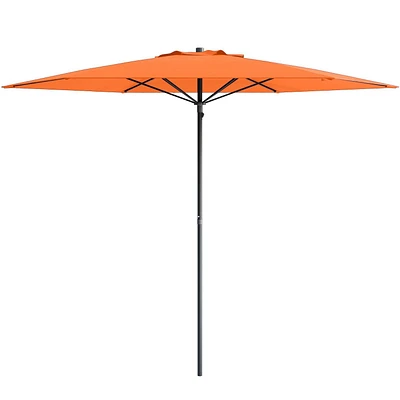 CorLiving 7.5ft Portable Beach Umbrella with Sand/Dirt Anchor and Travel Bag - Compact Sun and Shade Umbrella, Patio and Picnic, Summer Beach Umbrella Solution