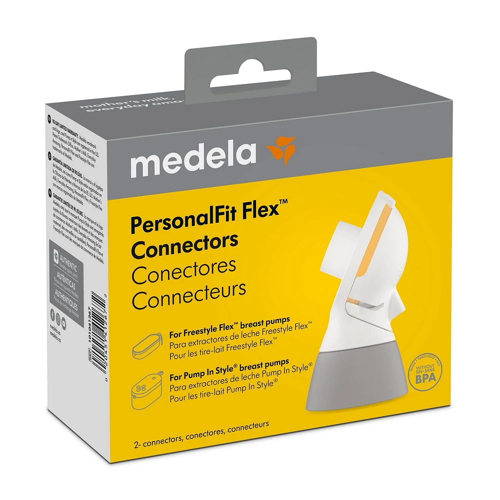 Medela PersonalFit Flex Replacement Connectors, 2 per Pack, Compatible with Pump In Style MaxFlow, Swing Maxi and Freestyle Flex Breast Pumps, Authentic Medela Spare Parts