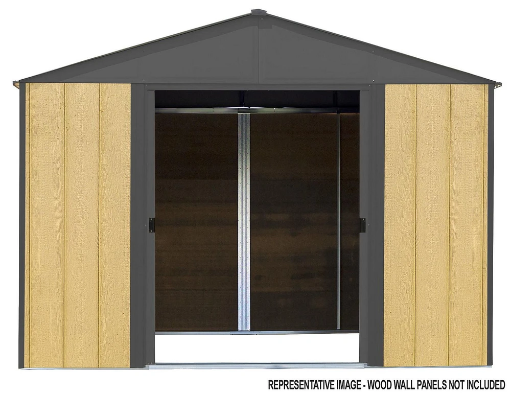 Ironwood Steel Hybrid Shed Kit 8 x 8 ft. Galvanized Anthracite