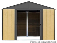 Ironwood Steel Hybrid Shed Kit 8 x 8 ft. Galvanized Anthracite