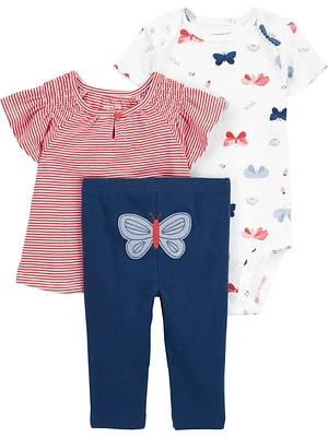 Ensemble 3 pièces pour nouveau-né fille Carter's Child of Mine – Papillon