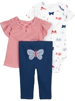 Ensemble 3 pièces pour nouveau-né fille Carter's Child of Mine – Papillon