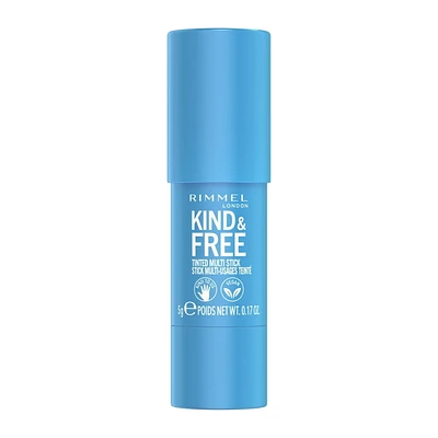 Rimmel Kind & Free Multi-Stick, For Cheeks and Lips, Hydrating, Buildable Color, Vegan Formula, Clean Formula, Intensely moisturizing formula