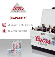 Coors Light 54-Quart Ice Chest Cooler with Bottle Opener, 51L