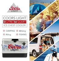 Coors Light 54-Quart Ice Chest Cooler with Bottle Opener, 51L