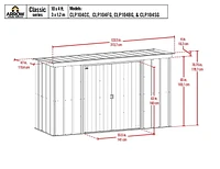 Arrow Select Steel Storage Shed Steel Storage Shed, 10x12, Sage Green