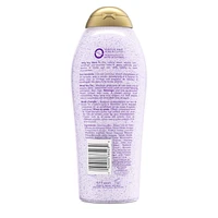 OGX Calming + Amethyst & Lavender Body Scrub & Wash, Gently Exfoliating, 577 mL