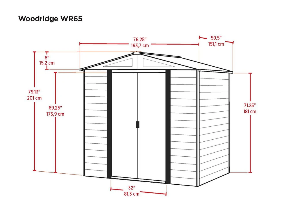 Arrow Classic Steel Storage Shed, 10x14, Flute Grey