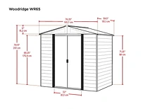 Arrow Classic Steel Storage Shed, 10x14, Flute Grey