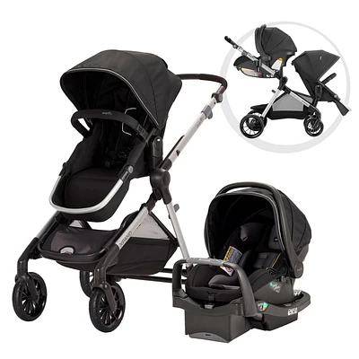 Système modulaire de voyage Pivot Xpand Evenflo avec siège d'auto pour bébé SafeMax