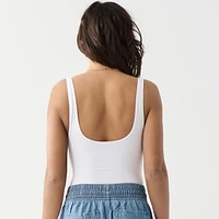 DV Sleeveless, sweetheart neckline fitted bodysuit