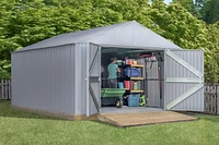 Arrow Classic Metal Shed, 14 x 17, Flute Grey