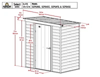 Arrow Elite Steel Storage Shed, 10x12, Anthracite