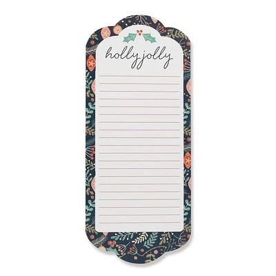 Holiday Time Holly Jolly Christmas List Pad, Holly Jolly List Pad