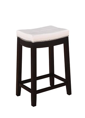 Warren White and Black Counter Stool