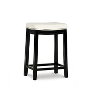 Warren White and Black Counter Stool