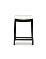 Warren White and Black Counter Stool