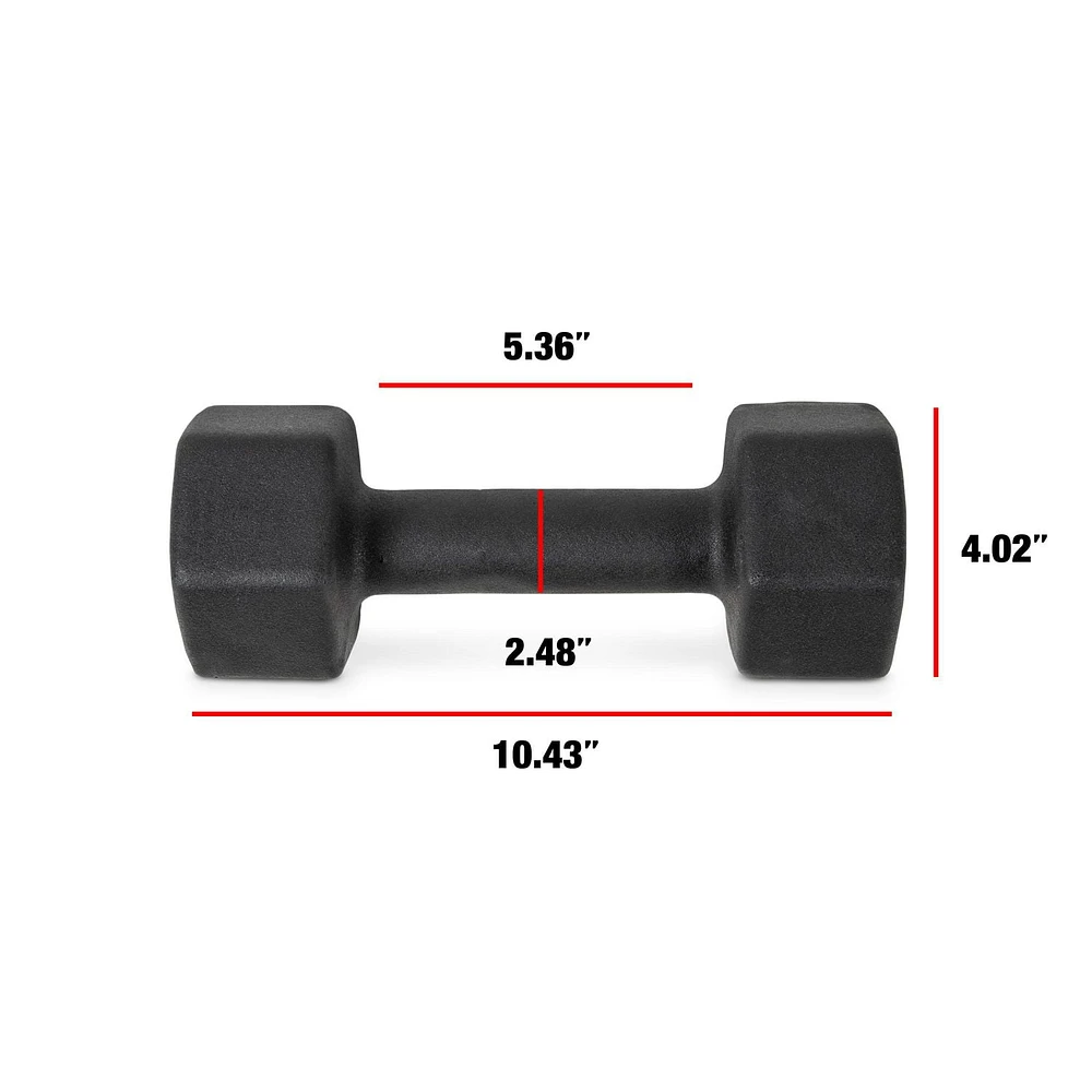 CAP Barbell, Black Neoprene Dumbbell, Single