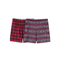 Caleçon boxeur pour hommes Fruit of the Loom des Fêtes, lot de 2