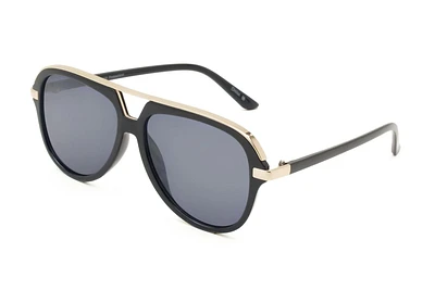 Ecko Unltd. Black and Gold Aviator Sunglasses