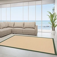 Athena Natural & Green 8'9" x 12' Area Rug