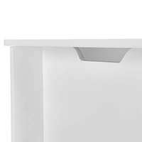 Book Nook Kids Toy Storage Box with Front Bookrack – White